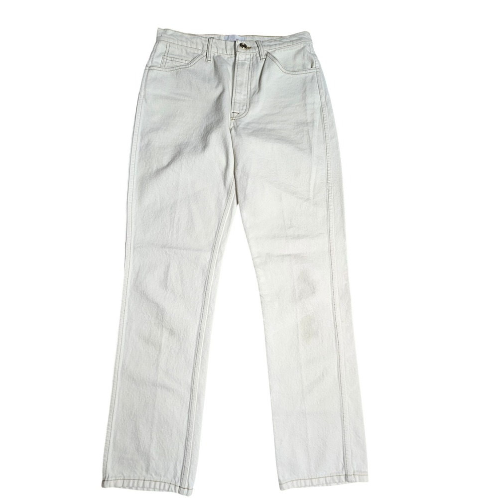 FRAME Le Italien‎ Straight Jeans High Rise Ecru Denim 26 Clean Girl Quiet Luxury